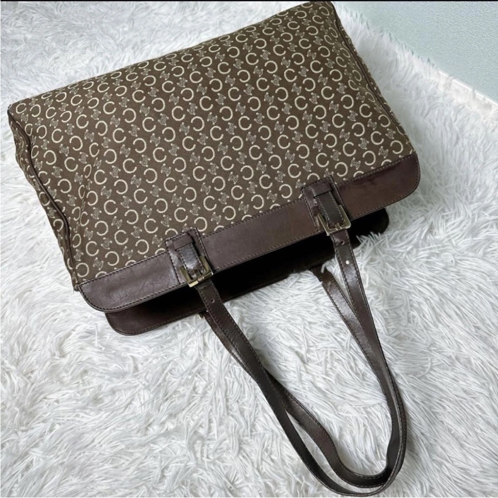 Celine Brown Monogram Tote Bag - Picture 10 of 11
